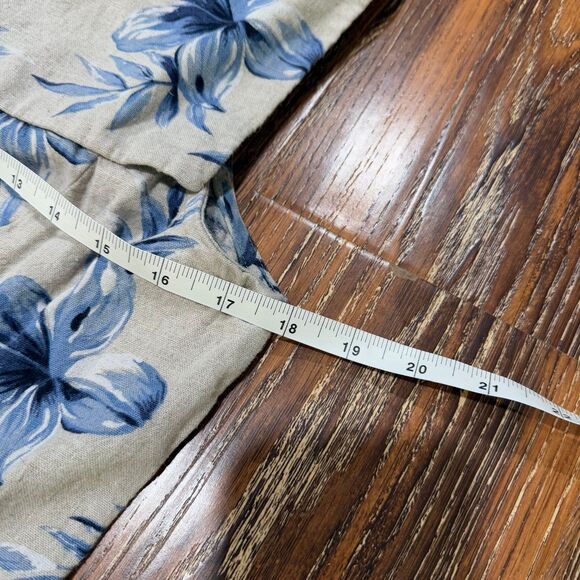 Vintage Floral Linen Dress with Mother of Pearl Buttons Miss Dorby Size 10 Women - Picture 6 of 7